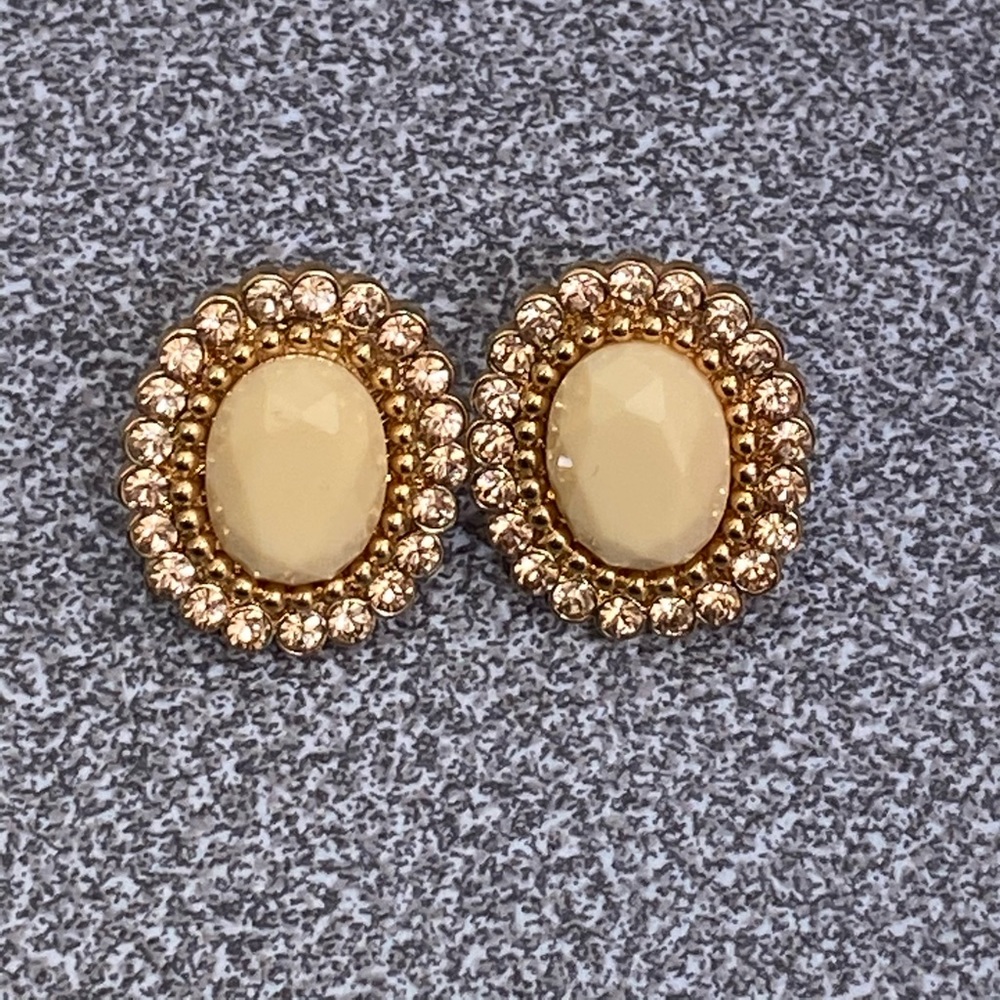 Kate Spade Oval Crystal statement earrings
